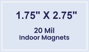 Magnet - 1.75x2.75 Square Corners - 20 mil