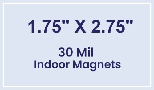 Magnet - 1.75x2.75 Square Corners - 30 Mil