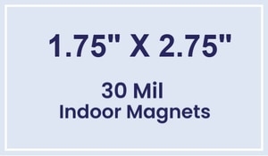 Magnet - 1.75x2.75 Square Corners - 30 Mil