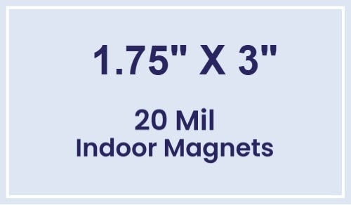 Magnet - 1.75x3 Square Corners - 20 Mil