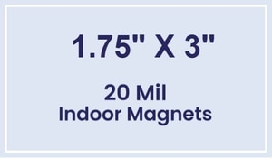 Magnet - 1.75x3 Square Corners - 20 Mil