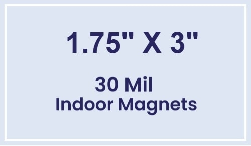 Magnet - 1.75x3 Square Corners - 30 Mil