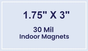 Magnet - 1.75x3 Square Corners - 30 Mil