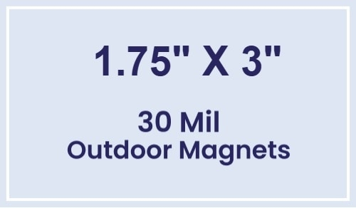 Magnet - 1.75x3 Square Corners - 30 Mil - Outdoor Safe