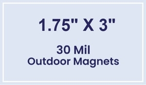 Magnet - 1.75x3 Square Corners - 30 Mil - Outdoor Safe