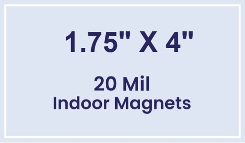 Magnet - 1.75x4 Square Corners - 20 Mil
