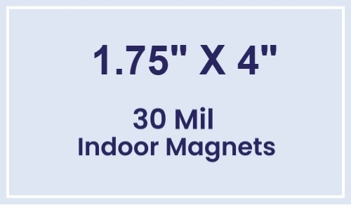 Magnet - 1.75x4 Square Corners - 30 Mil