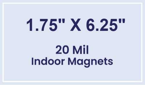 Magnet - 1.75x6.25 Square Corners - 20 mil