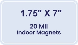 Magnet - 1.75x7 Round Corners - 20 mil