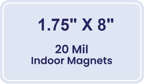 Magnet - 1.75x8 Round Corners - 20 mil