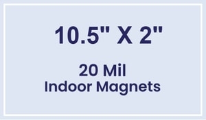 Magnet - 10.5x2 Square Corners - 20 Mil