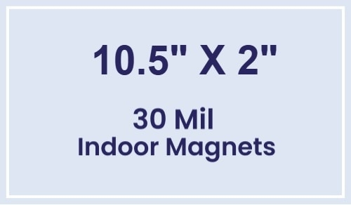 Magnet - 10.5x2 Square Corners - 30 Mil