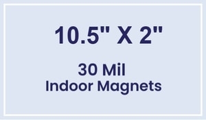 Magnet - 10.5x2 Square Corners - 30 Mil
