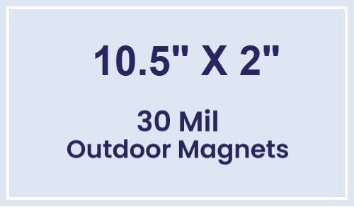 Magnet - 10.5x2 Square Corners - 30 Mil - Outdoor Safe