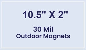 Magnet - 10.5x2 Square Corners - 30 Mil - Outdoor Safe
