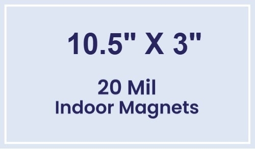Magnet - 10.5x3 Square Corners - 20 mil