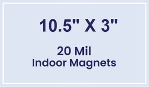 Magnet - 10.5x3 Square Corners - 20 mil