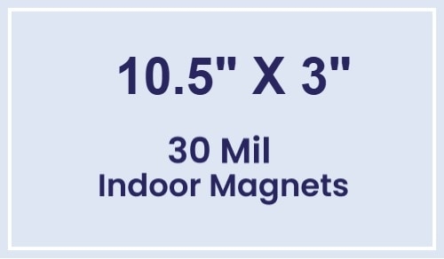 Magnet - 10.5x3 Square Corners - 30 Mil