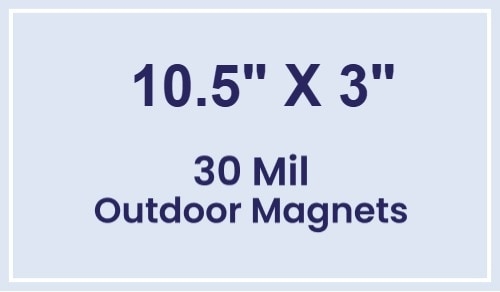 Magnet - 10.5x3 Square Corners - 30 Mil - Outdoor Safe