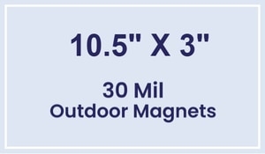 Magnet - 10.5x3 Square Corners - 30 Mil - Outdoor Safe