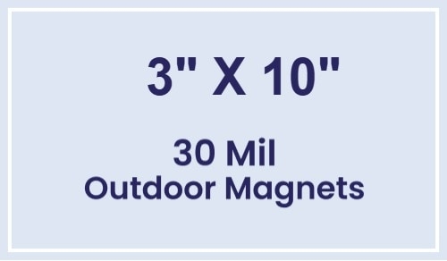 3x10 Square Corners Outdoor Magnets - 30 Mil