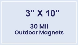3x10 Square Corners Outdoor Magnets - 30 Mil