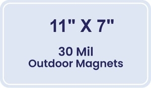 Magnet - 11 x 7 Round Corners - 30 Mil - Outdoor Safe