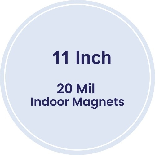 11" Circle Indoor Magnets - 20 Mil