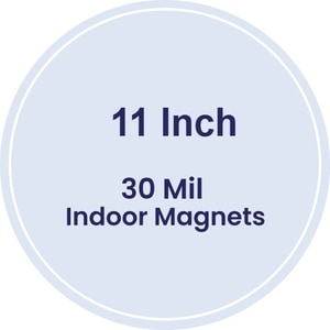 11" Circle Indoor Magnets - 30 Mil