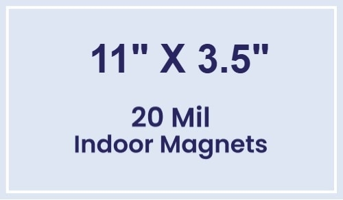 Magnet - 11x3.5 Square Corners - 20 mil