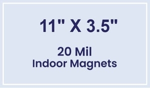 Magnet - 11x3.5 Square Corners - 20 mil