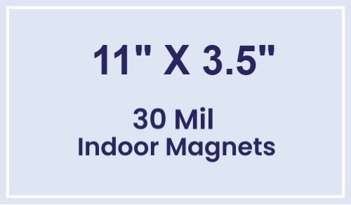 Magnet - 11x3.5 Square Corners - 30 Mil