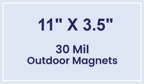 Magnet - 11x3.5 Square Corners - 30 Mil - Outdoor Safe