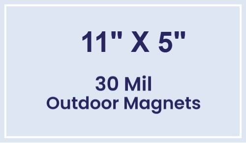 Magnet - 11x5 Square Corners - 30 Mil - Outdoor Safe