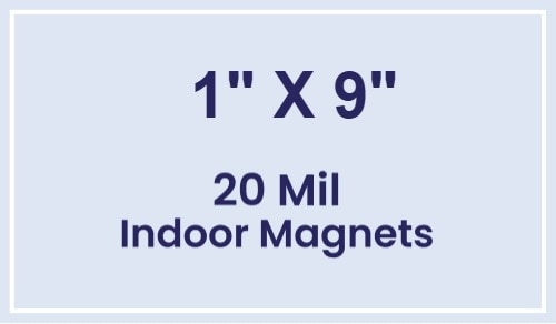 Magnet - 1x9 Square Corners - 20 mil