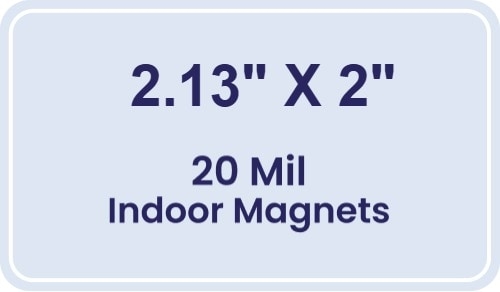 Magnet - 2.125x2 Round Corners - 20 Mil