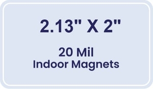 Magnet - 2.125x2 Round Corners - 20 Mil