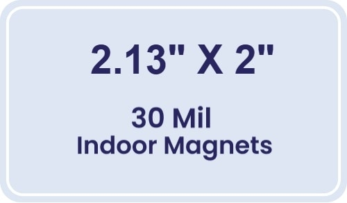 Magnet - 2.125x2 Round Corners - 30 Mil