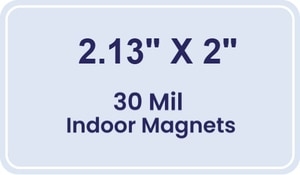 Magnet - 2.125x2 Round Corners - 30 Mil