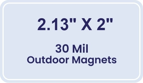 Magnet - 2.125x2 Round Corners - 30 Mil - Outdoor Safe