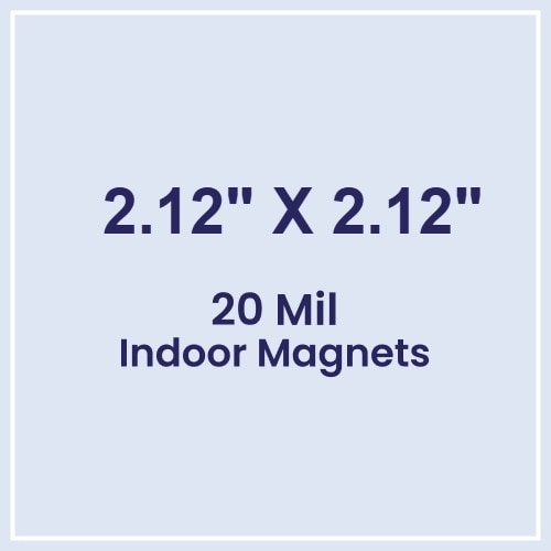 Magnet - 2.125x2.125 Square Corner - 20 Mil