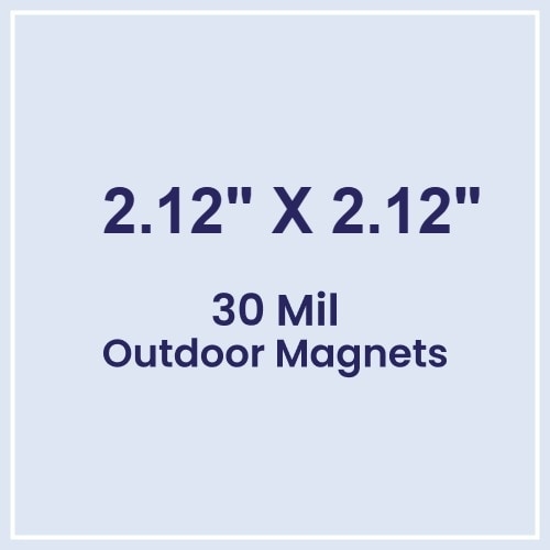 Magnet - 2.125x2.125 Square Corner - 30 Mil - Outdoor Safe
