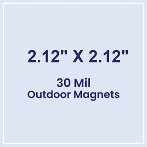 Magnet - 2.125x2.125 Square Corner - 30 Mil - Outdoor Safe