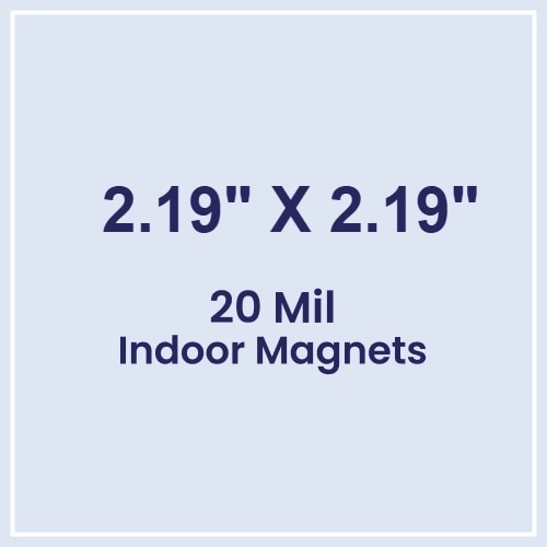 Magnet - 2.1875x2.1875 Square Corners - 20 Mil
