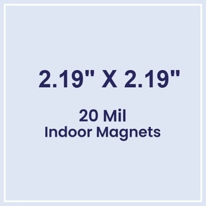 Magnet - 2.1875x2.1875 Square Corners - 20 Mil