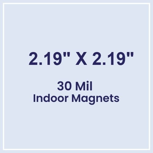 Magnet - 2.1875x2.1875 Square Corners - 30 Mil