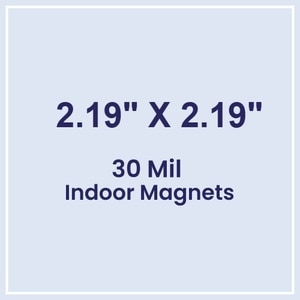 Magnet - 2.1875x2.1875 Square Corners - 30 Mil