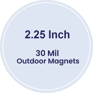Magnet - 2.25" Diameter Circle - 30 Mil - Outdoor Safe