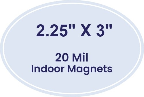 Magnet - 2.25x3 Oval - 20 Mil
