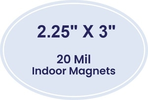Magnet - 2.25x3 Oval - 20 Mil